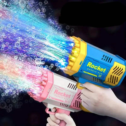 Portable Handheld Automatic Electric 40 Holes Rocket Launcher Bubble Gun with LED Light DailySale