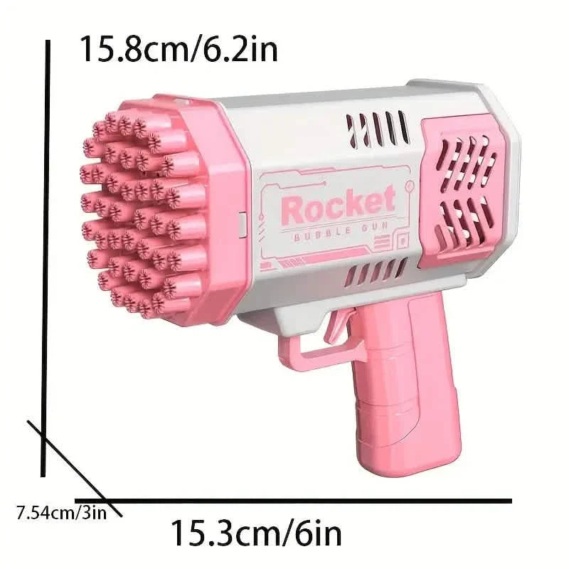 Portable Handheld Automatic Electric 40 Holes Rocket Launcher Bubble Gun with LED Light DailySale