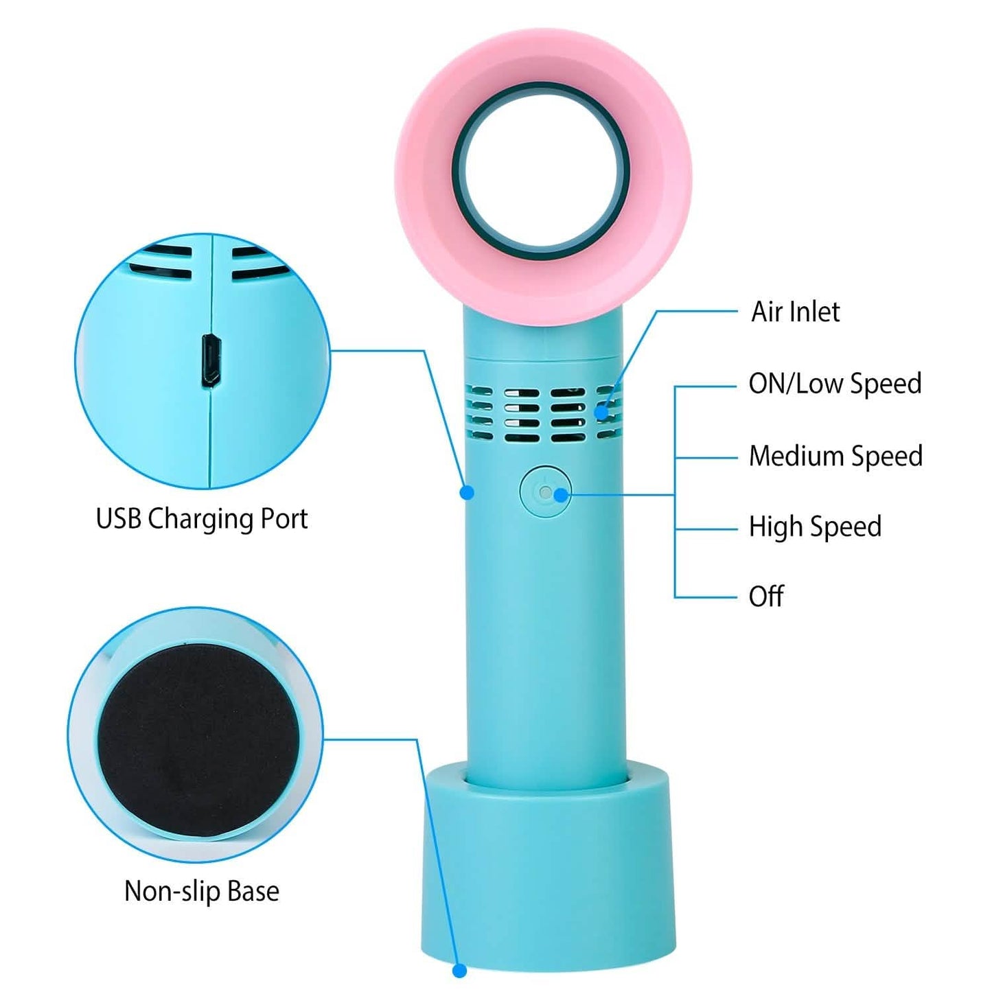 Portable Handheld Bladeless Fan DailySale