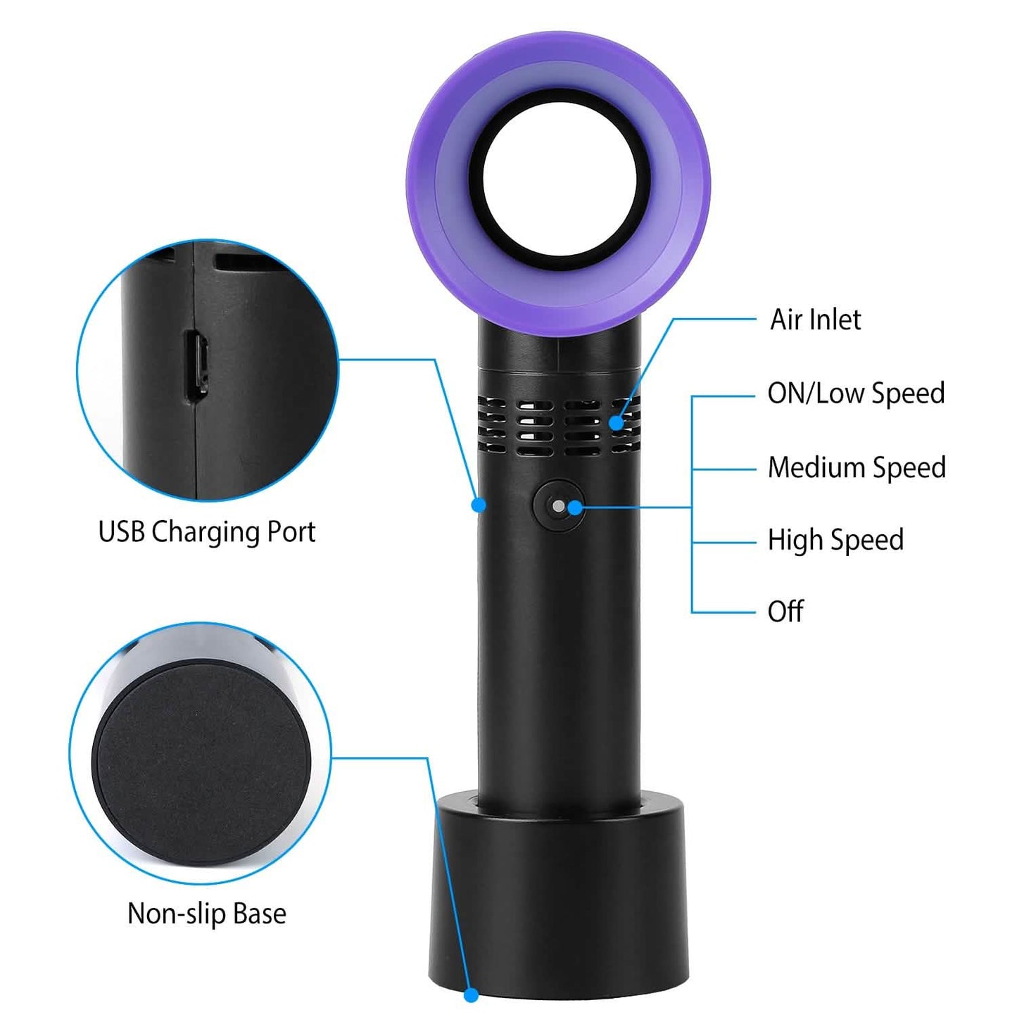 Portable Handheld Bladeless Fan DailySale