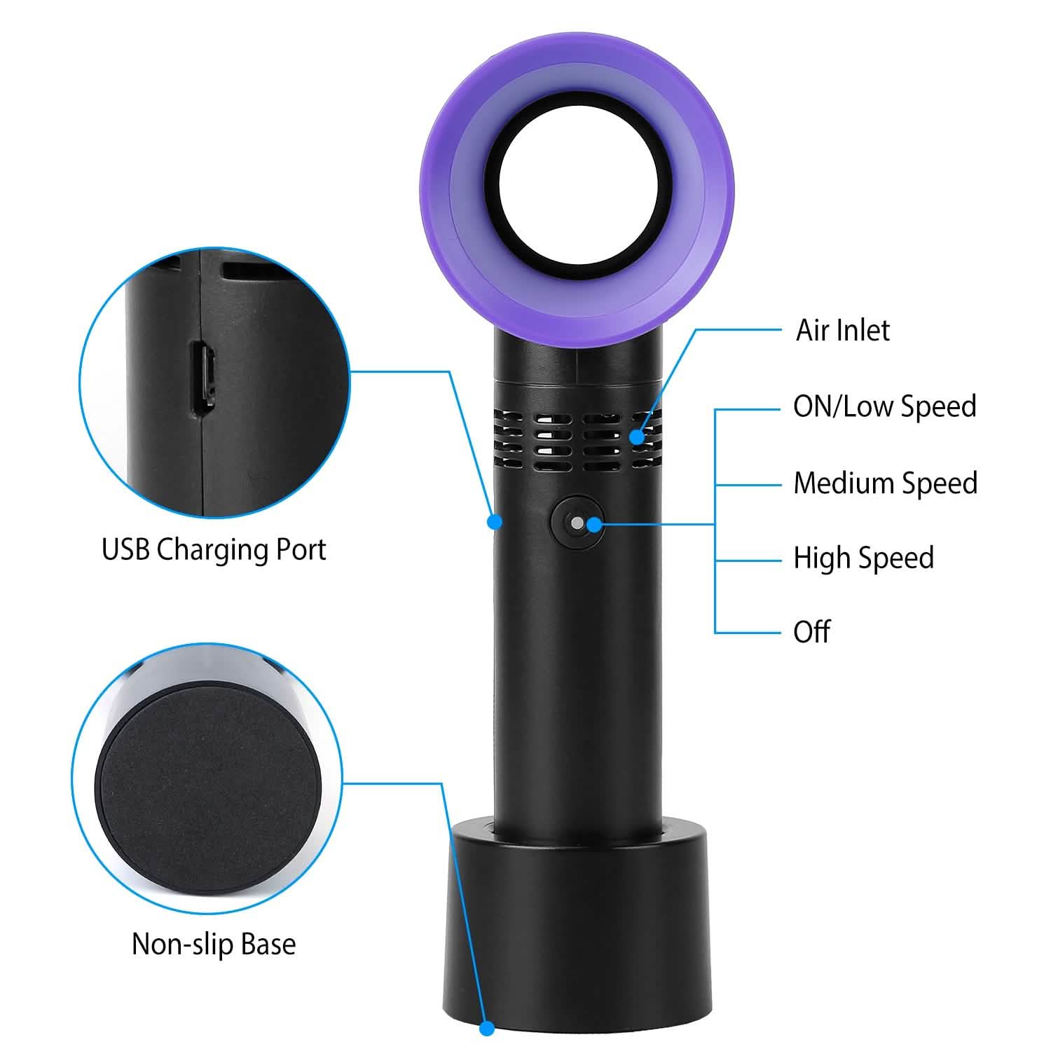 Portable Handheld Bladeless Fan DailySale