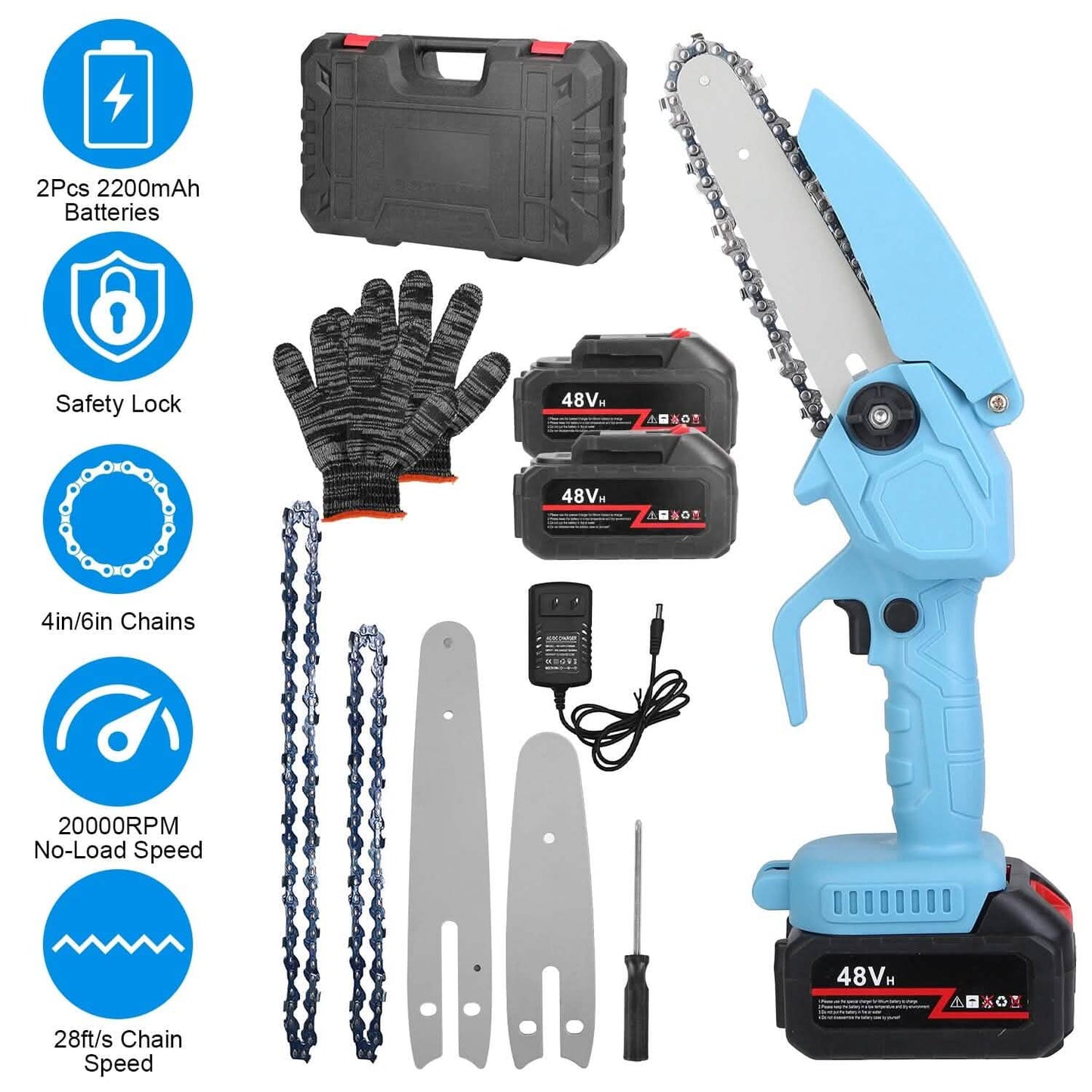 Portable Handheld Cordless Small Chain Saw Battery Powered DailySale