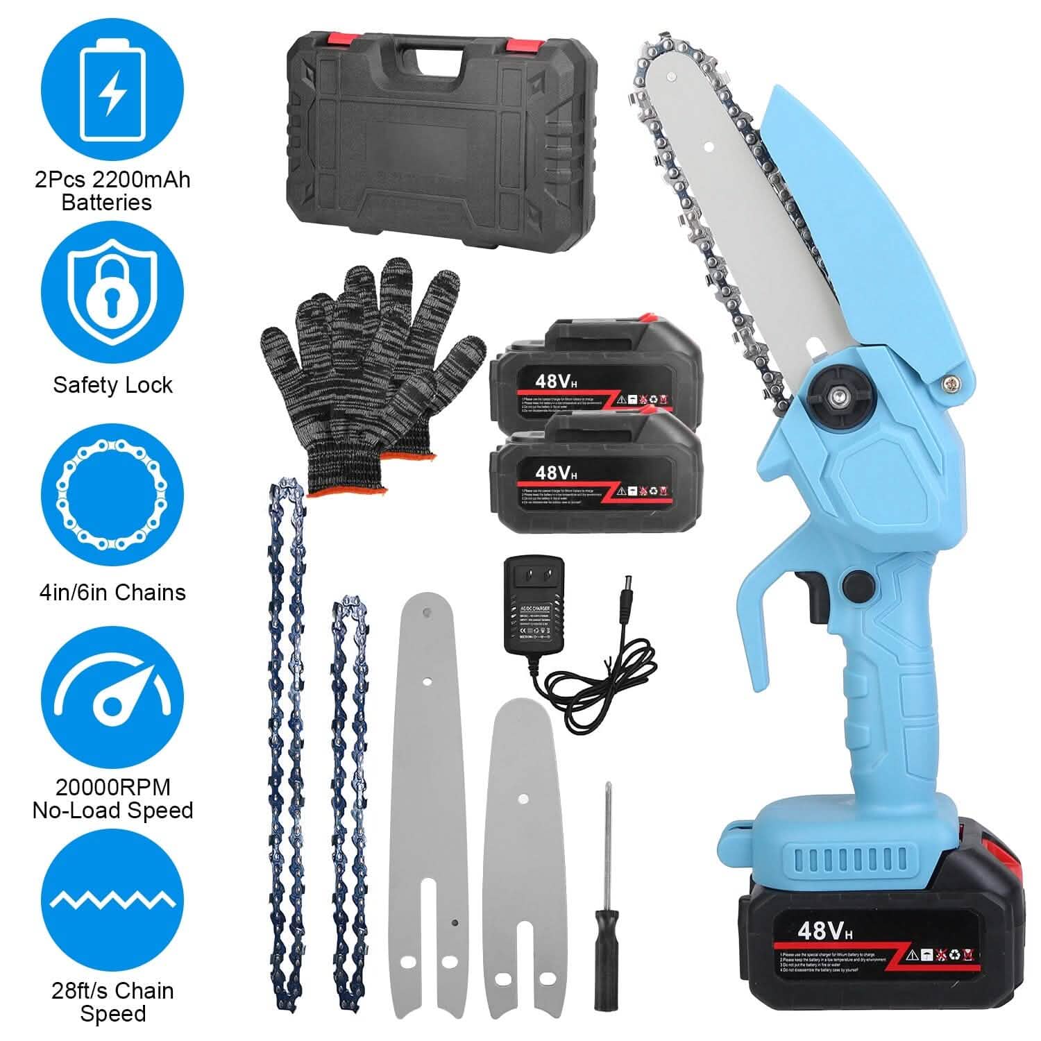 Portable Handheld Cordless Small Chain Saw Battery Powered DailySale