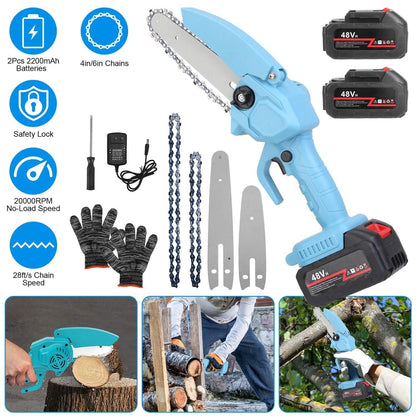 Portable Handheld Cordless Small Chain Saw Battery Powered DailySale