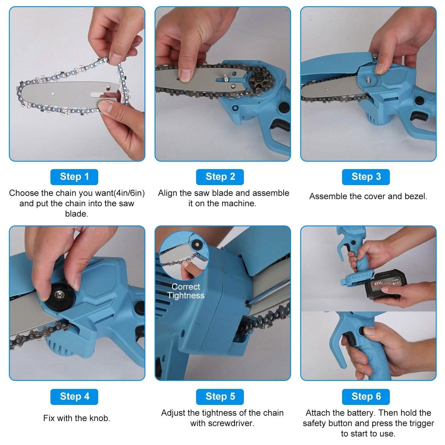 Portable Handheld Cordless Small Chain Saw Battery Powered DailySale
