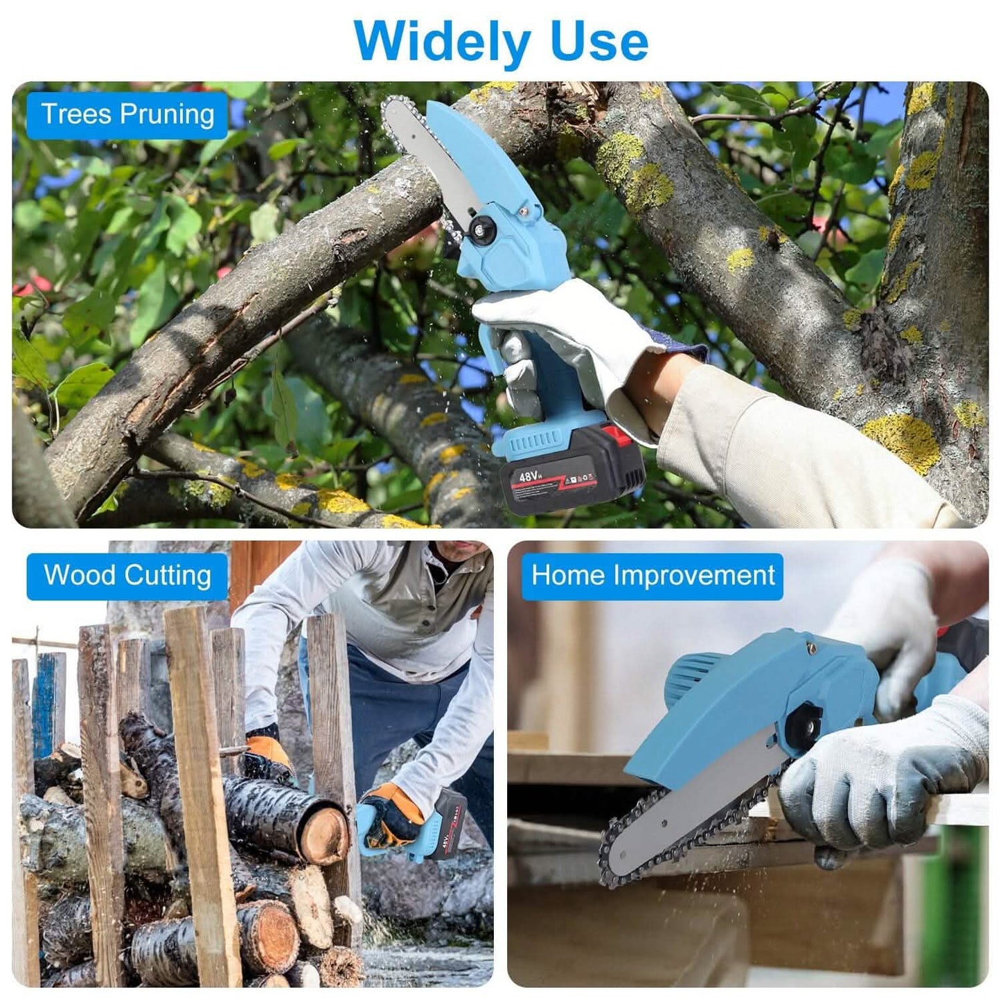 Portable Handheld Cordless Small Chain Saw Battery Powered DailySale