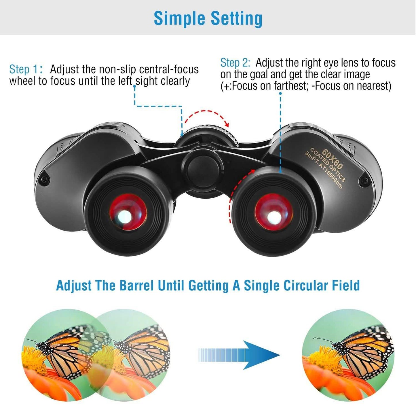 Portable HD Binoculars with Shoulder Strap Bag DailySale