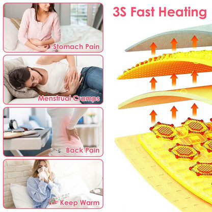 Portable Heating Pad For Cramps Fast Heating with 3 Heat Levels and 3 Massage Modes DailySale