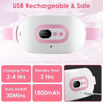 Portable Heating Pad For Cramps Fast Heating with 3 Heat Levels and 3 Massage Modes DailySale