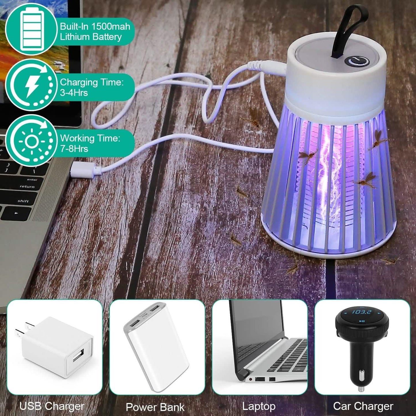 Portable LED Electric Bug Zapper Mosquito Insect Killer Lamp DailySale