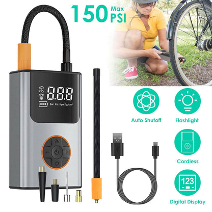 Portable Mini Tire Inflator with Digital Display LED Light DailySale