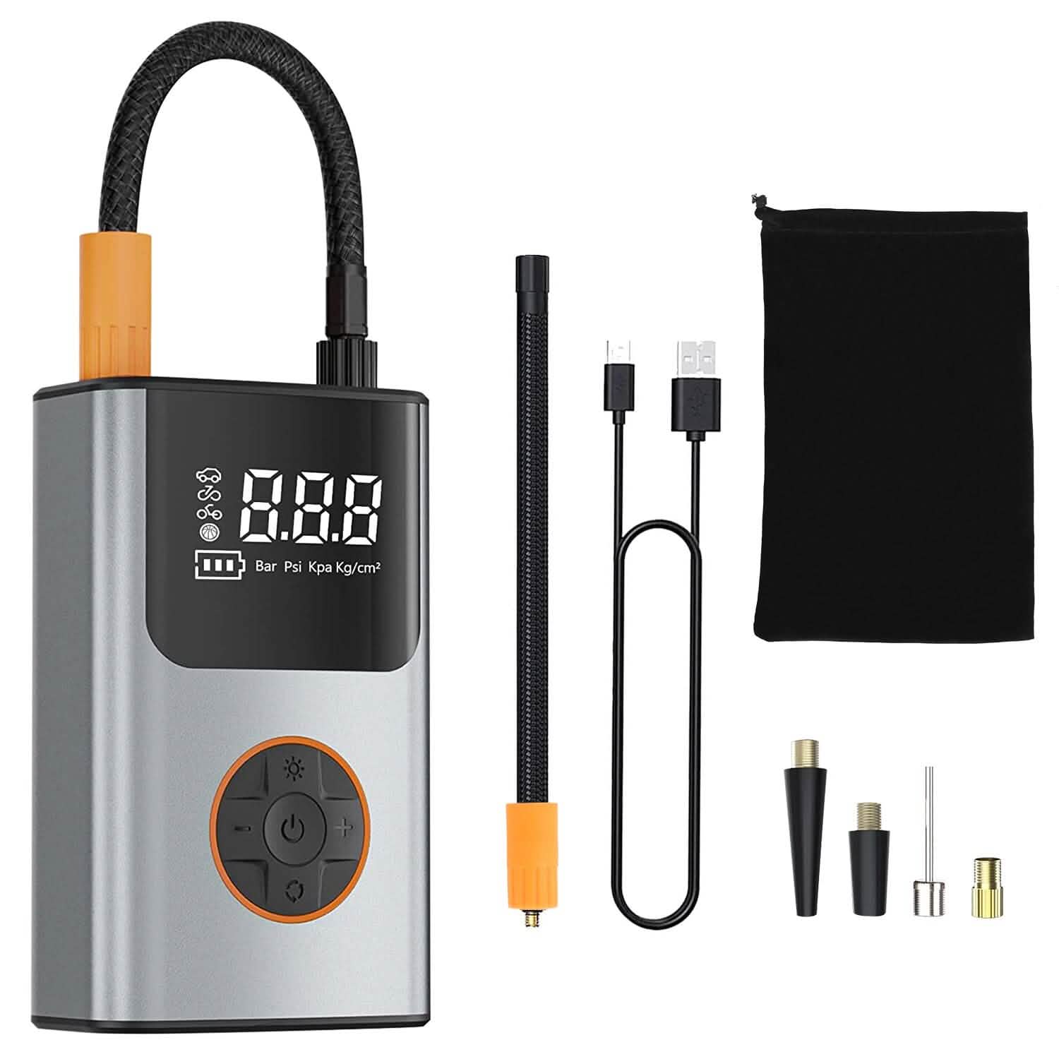 Portable Mini Tire Inflator with Digital Display LED Light DailySale