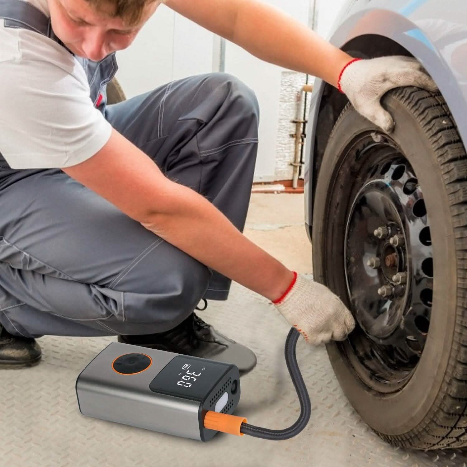 Portable Mini Tire Inflator with Digital Display LED Light DailySale