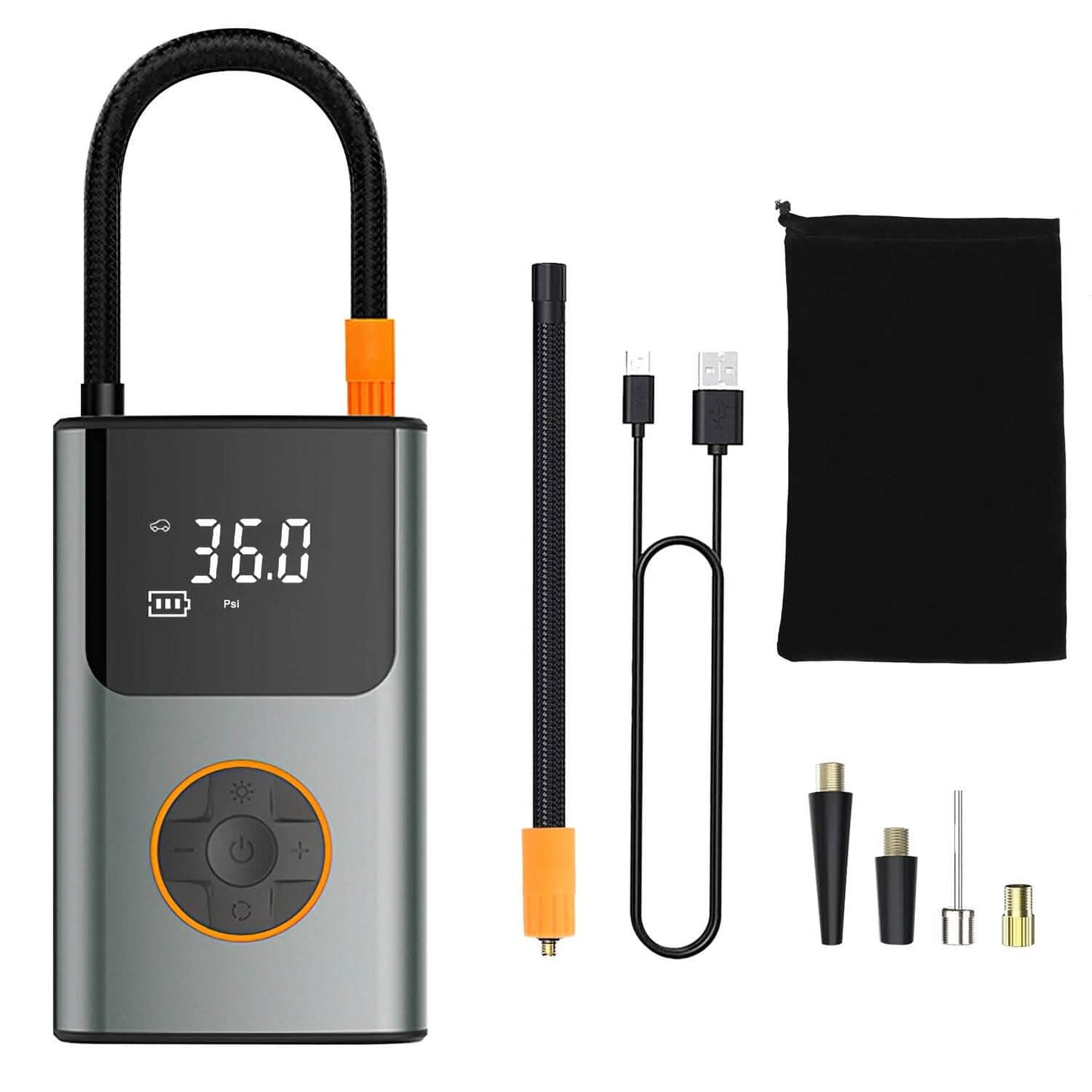 Portable Mini Tire Inflator with Digital Display LED Light DailySale