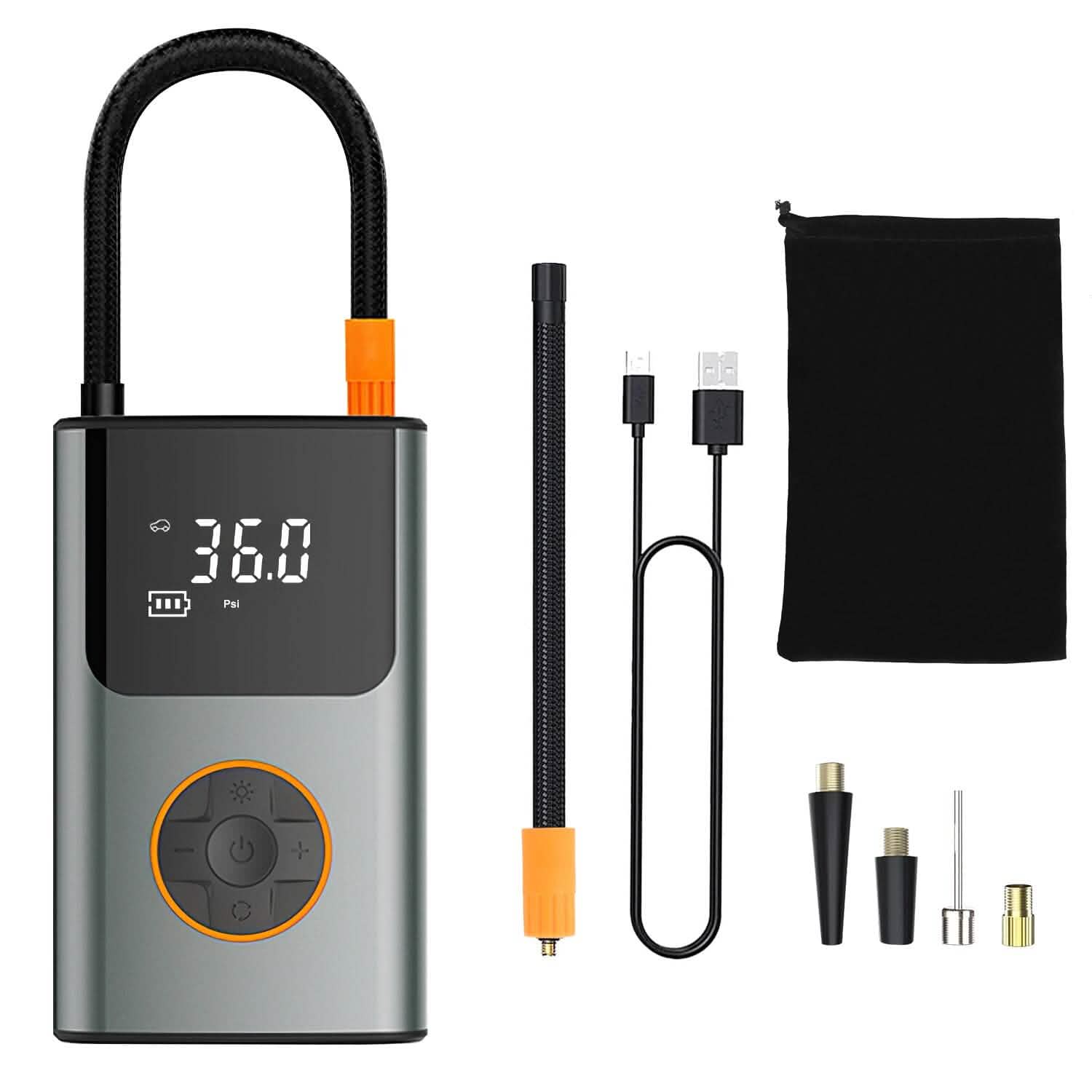 Portable Mini Tire Inflator with Digital Display LED Light DailySale