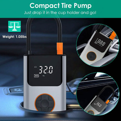 Portable Mini Tire Inflator with Digital Display LED Light DailySale