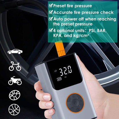 Portable Mini Tire Inflator with Digital Display LED Light DailySale