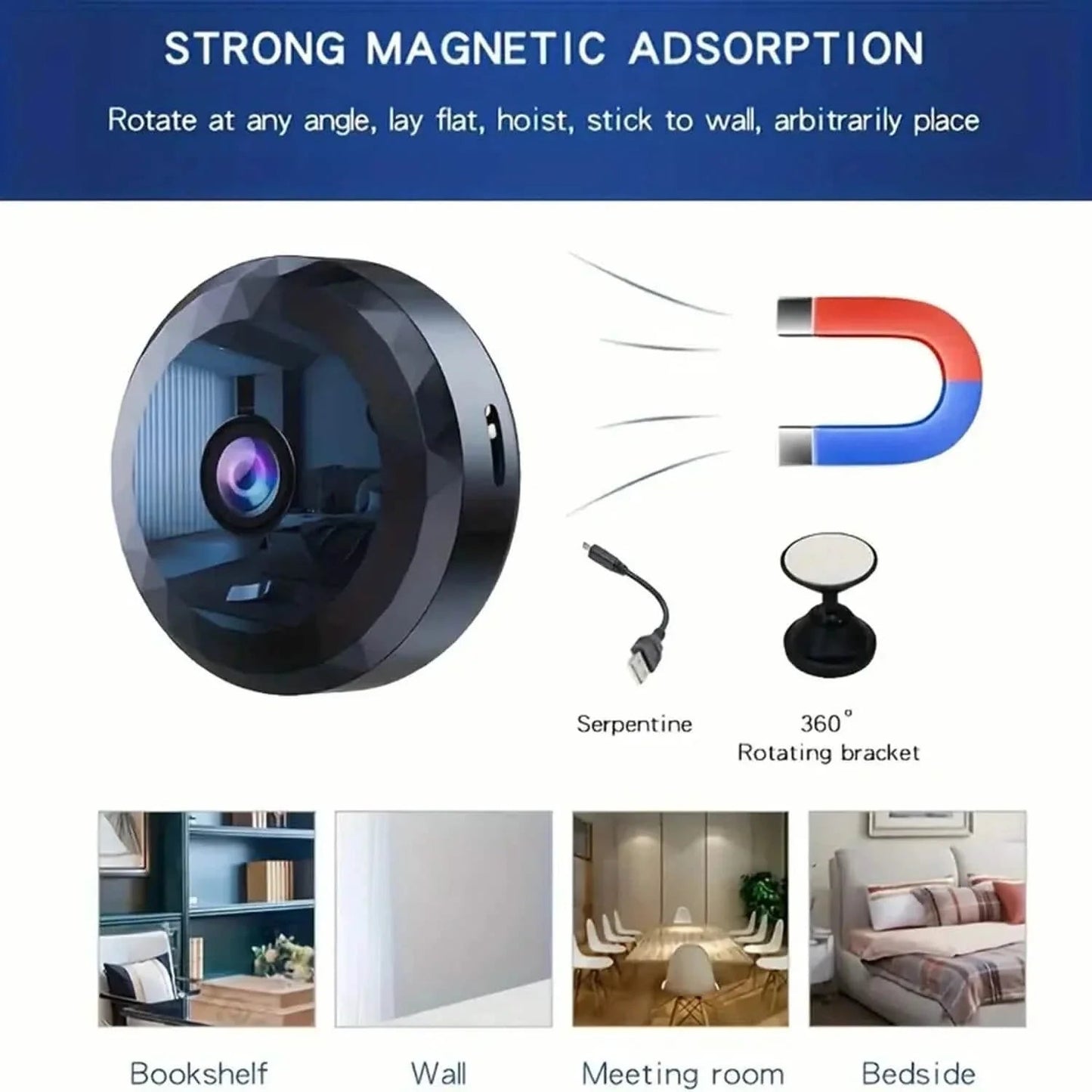 Portable Mini Wireless WiFi Camera, Indoor/Outdoor Surveillance Security Hidden Nanny Cam with Night Vision DailySale