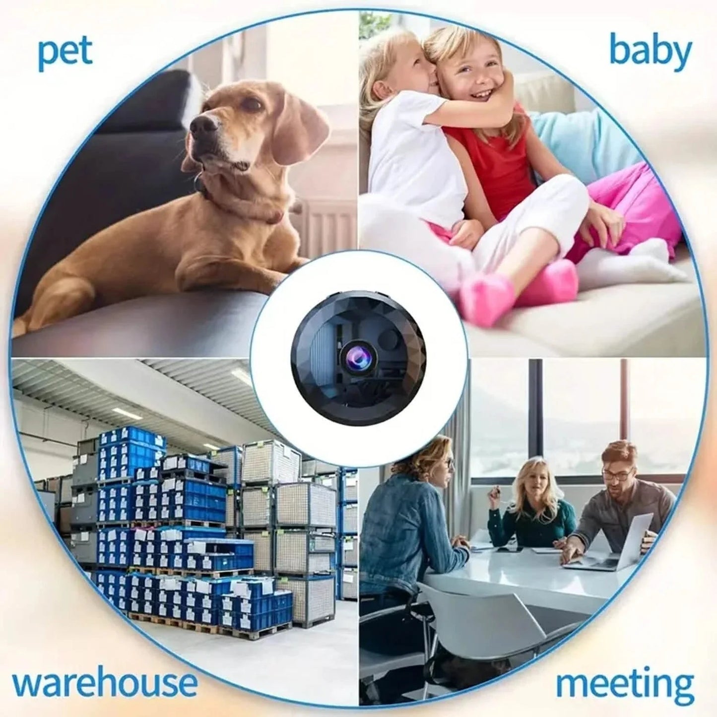 Portable Mini Wireless WiFi Camera, Indoor/Outdoor Surveillance Security Hidden Nanny Cam with Night Vision DailySale