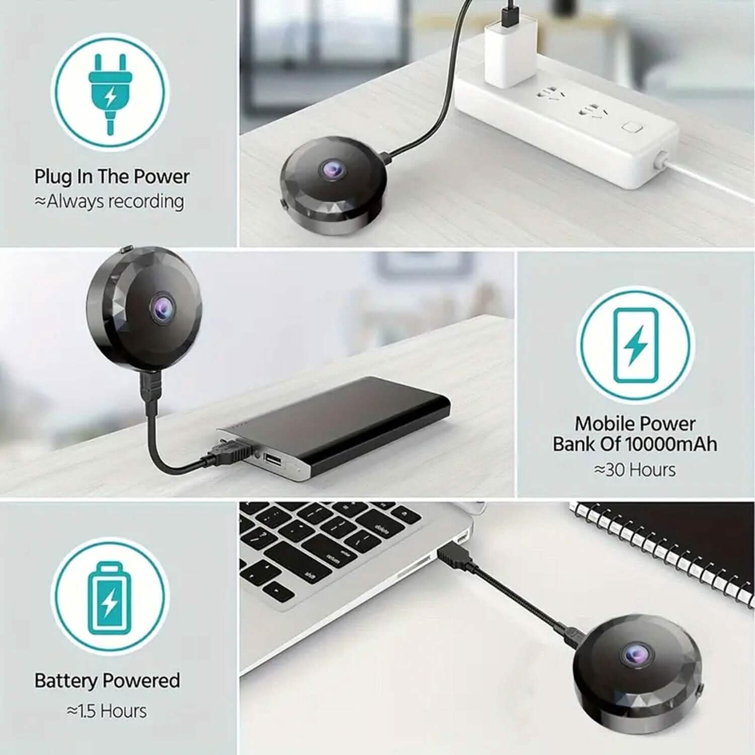 Portable Mini Wireless WiFi Camera, Indoor/Outdoor Surveillance Security Hidden Nanny Cam with Night Vision DailySale