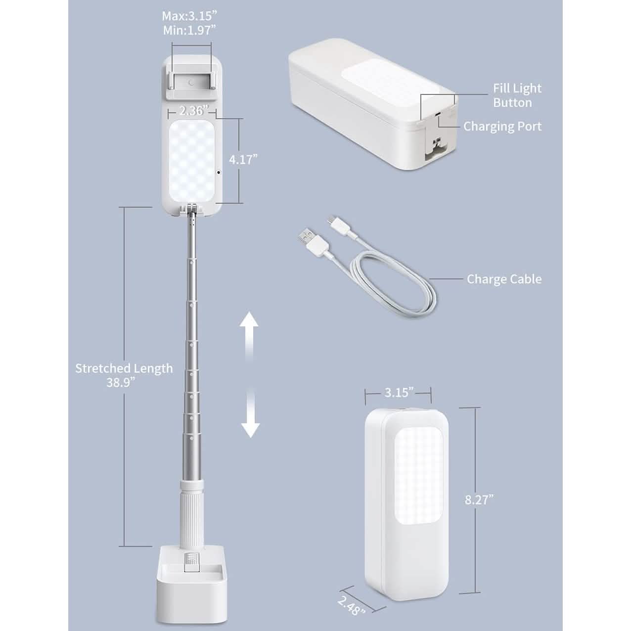 Portable Phone Holder with LED Dimmable Light DailySale