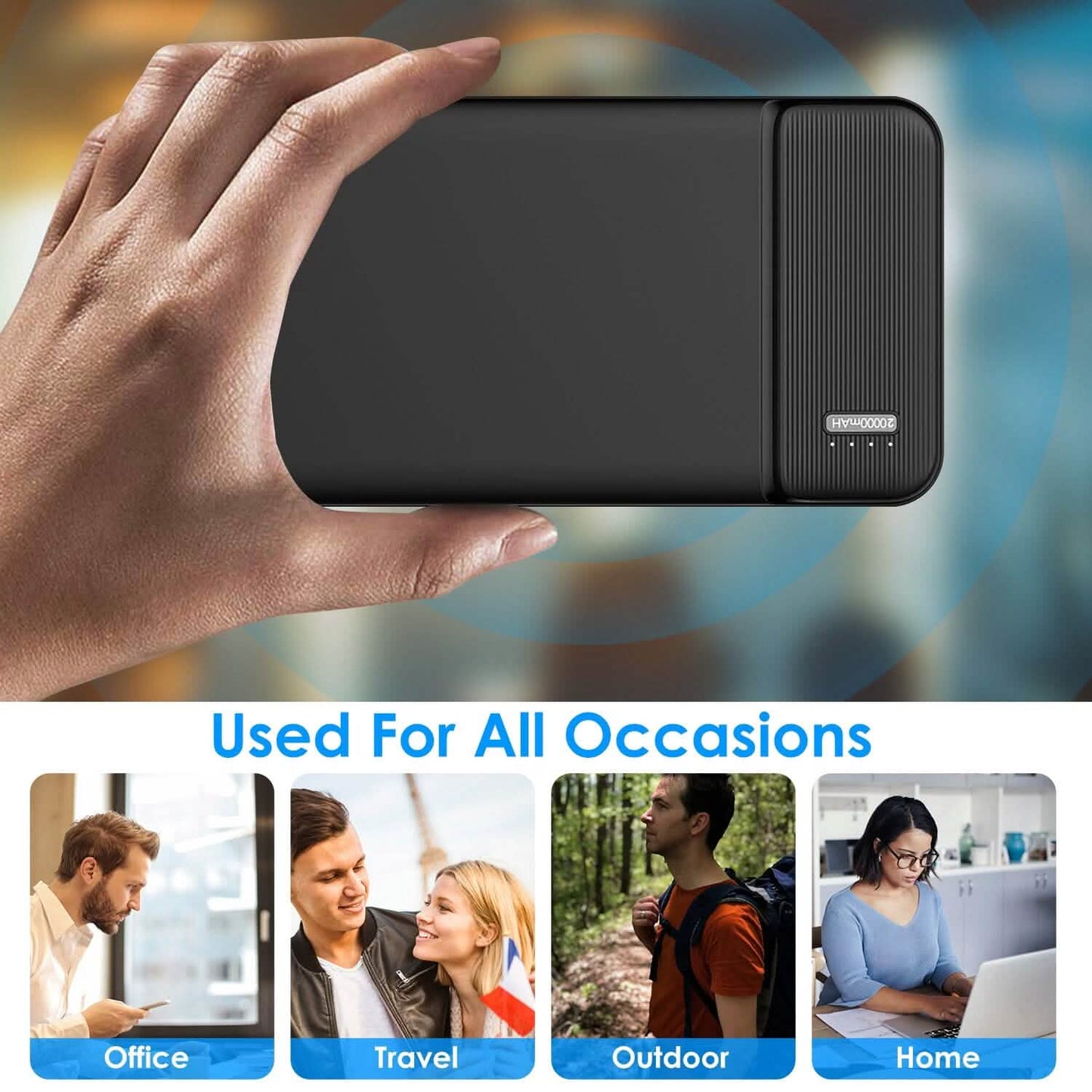 Portable Power Bank Phone Charger with 1 Micro USB Cable DailySale