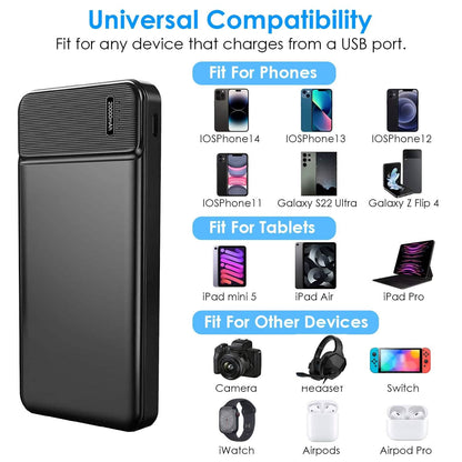 Portable Power Bank Phone Charger with 1 Micro USB Cable DailySale