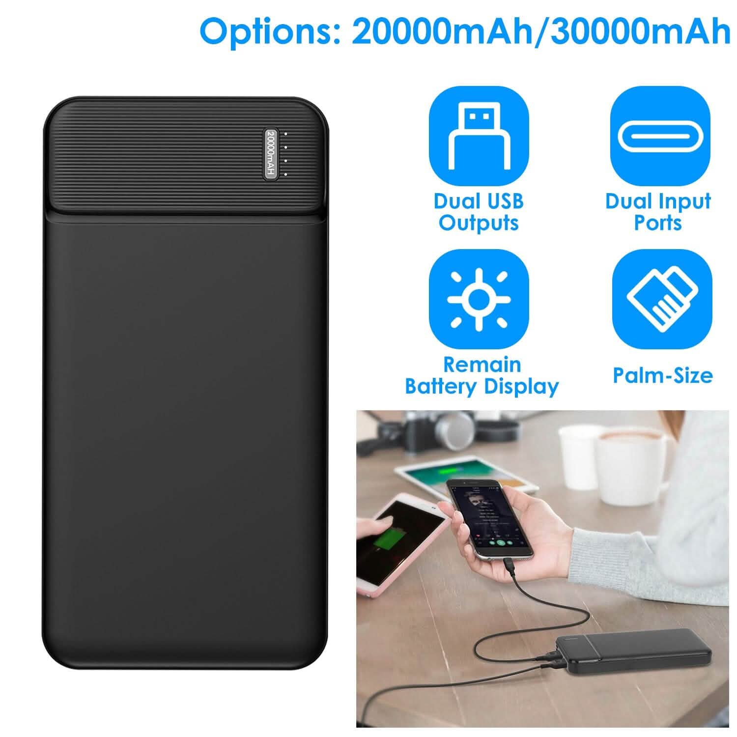 Portable Power Bank Phone Charger with 1 Micro USB Cable DailySale