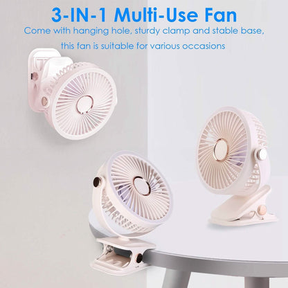 Portable Quiet Rechargeable Clip-On Fan DailySale