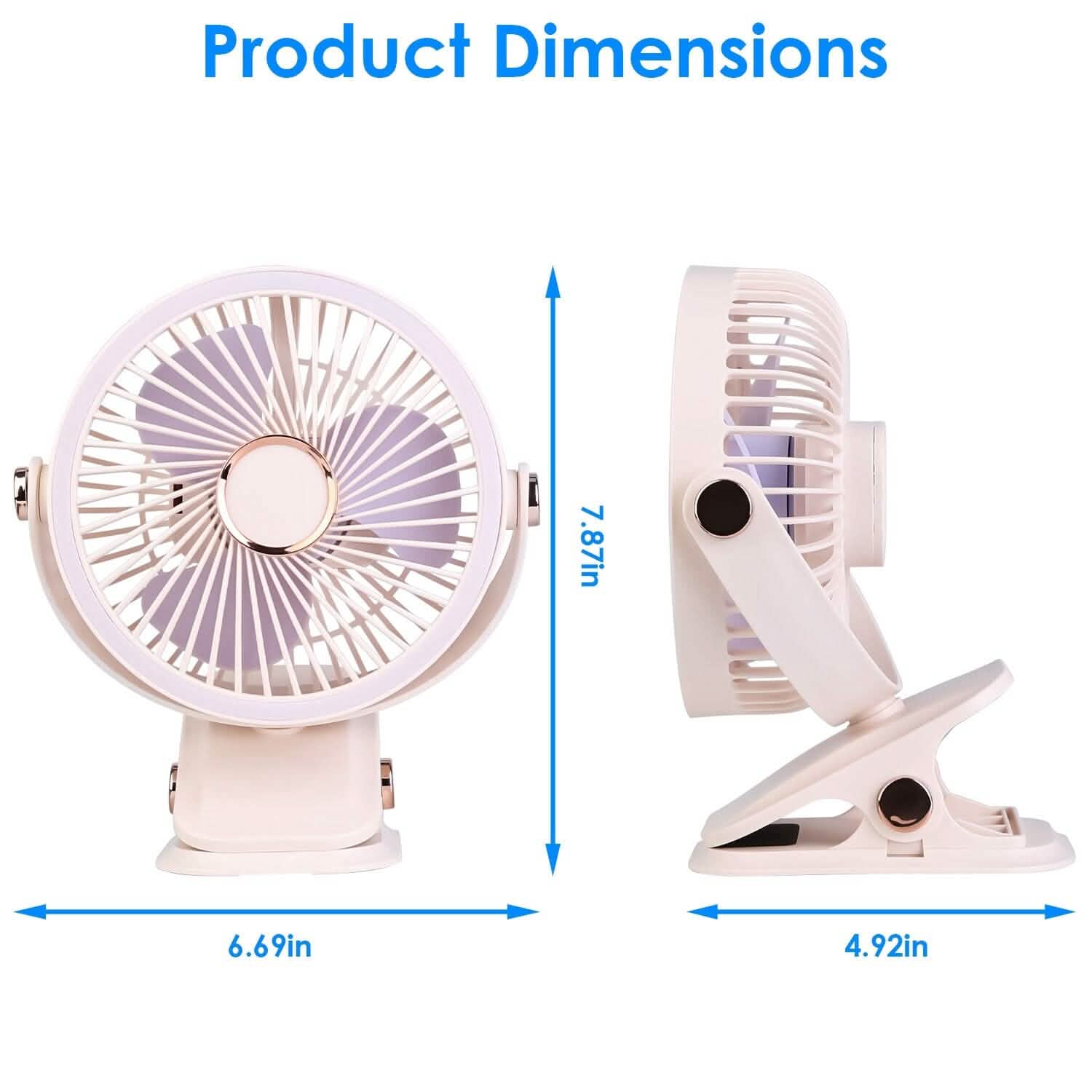 Portable Quiet Rechargeable Clip-On Fan DailySale