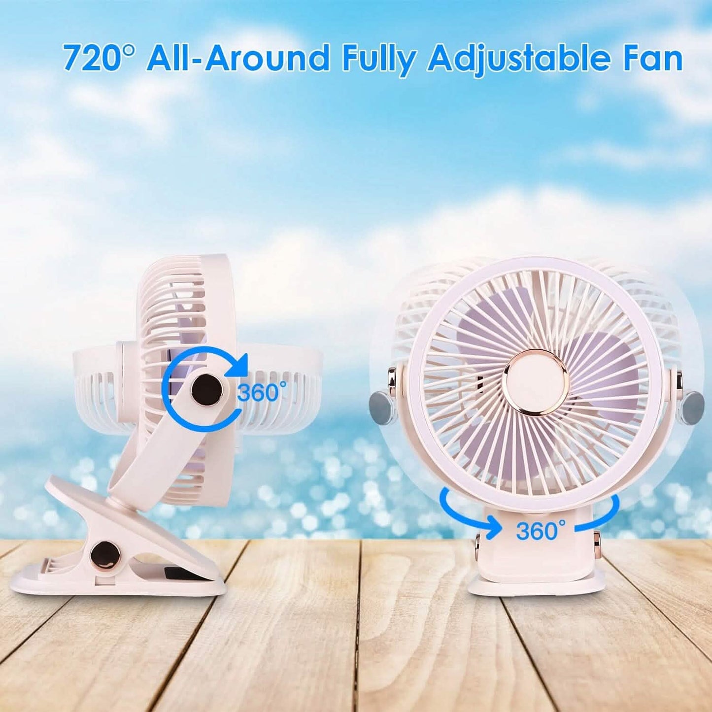 Portable Quiet Rechargeable Clip-On Fan DailySale