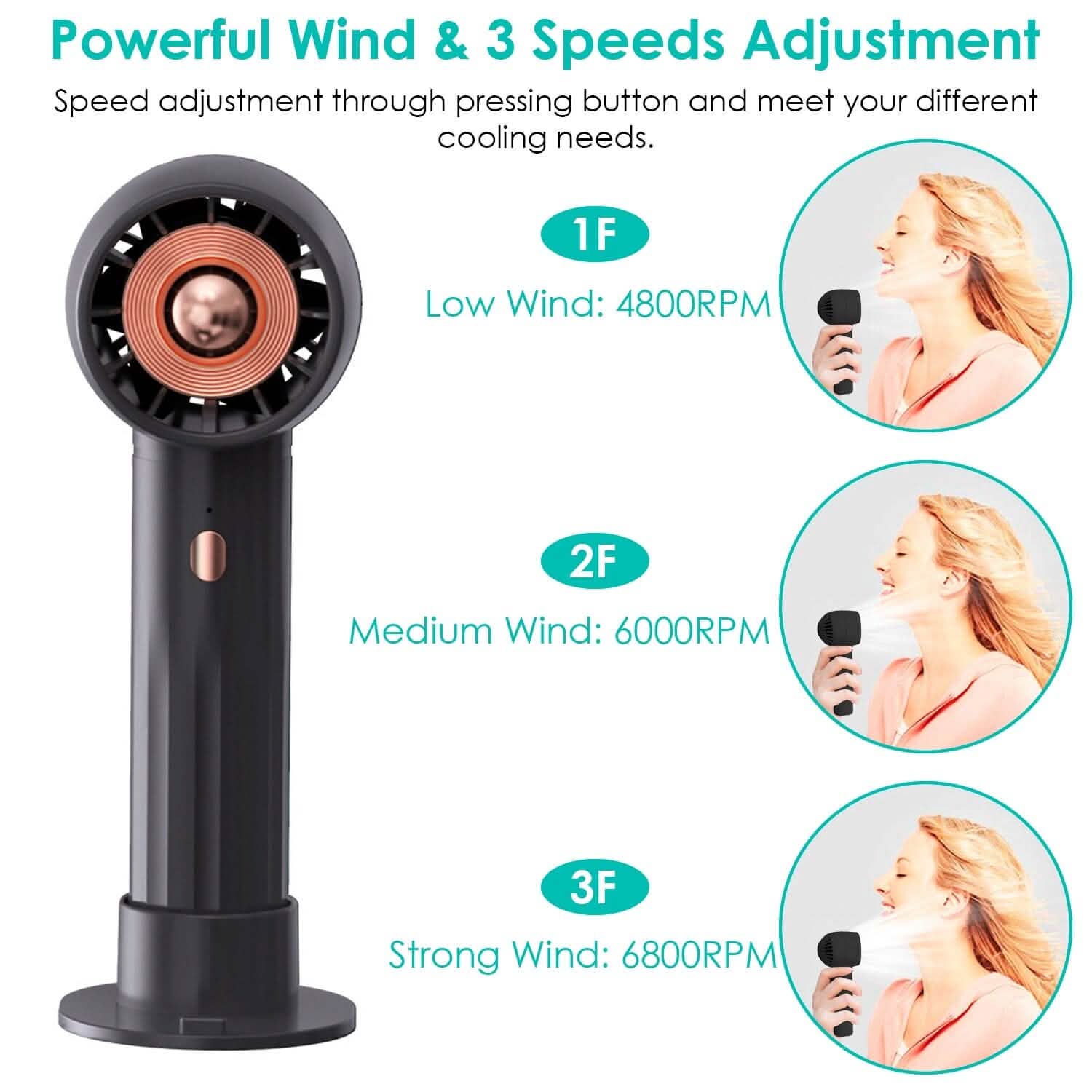 Portable Rechargeable Handheld Fan DailySale