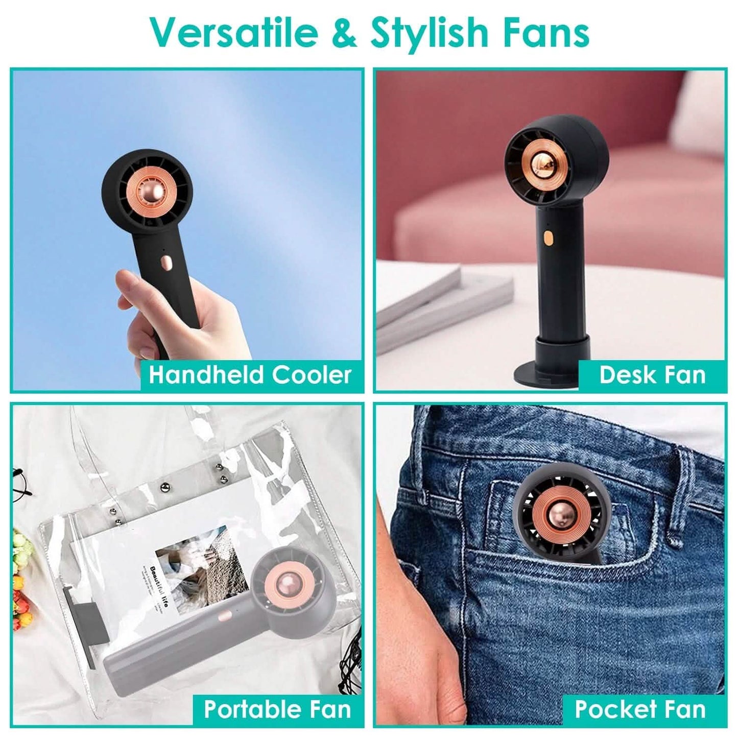 Portable Rechargeable Handheld Fan DailySale