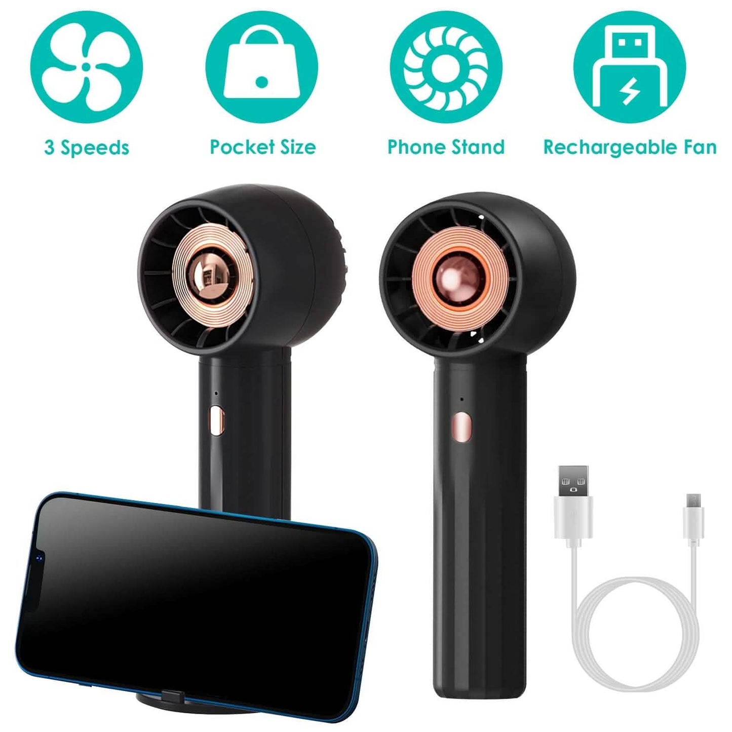Portable Rechargeable Handheld Fan DailySale