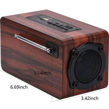 Portable Retro Wooden Wireless Bluetooth 4.2 Speaker DailySale