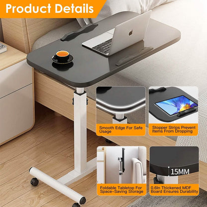 Portable Rolling Laptop Table DailySale