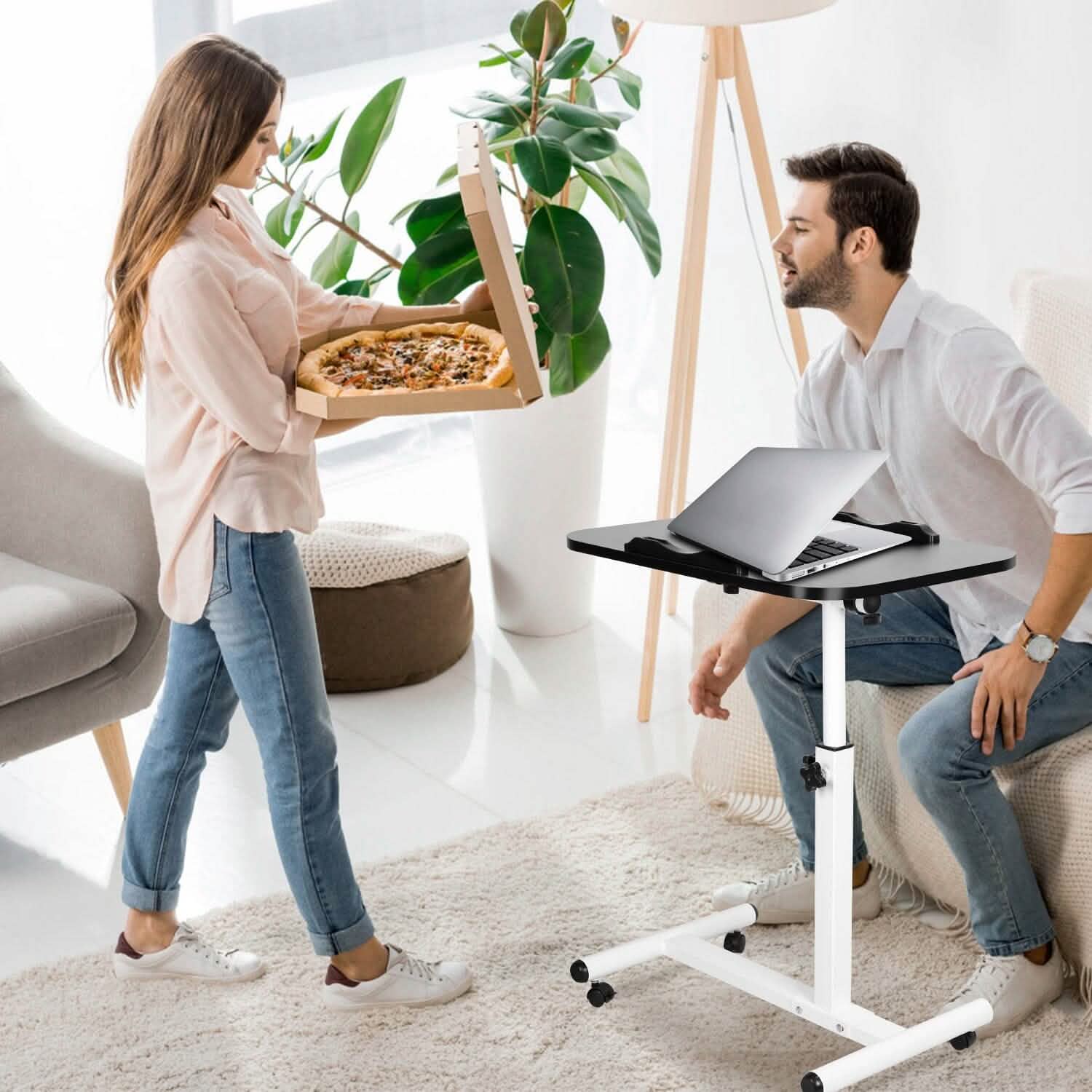Portable Rolling Laptop Table DailySale