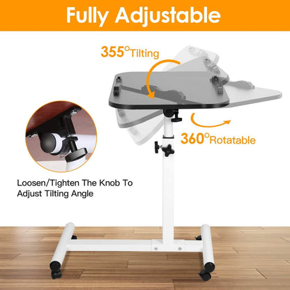 Portable Rolling Laptop Table DailySale