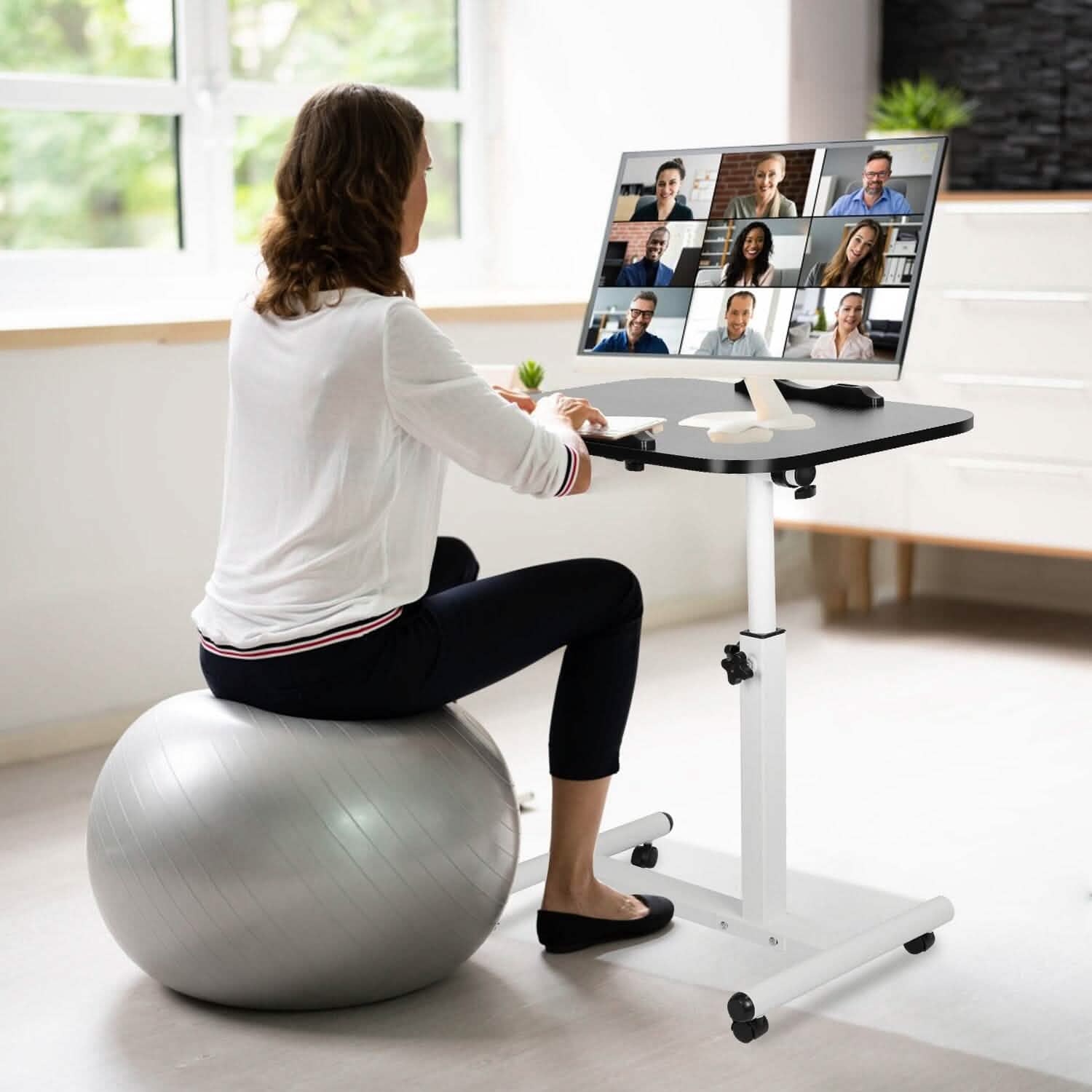 Portable Rolling Laptop Table DailySale