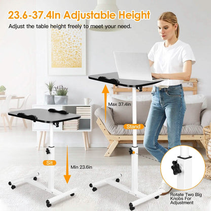 Portable Rolling Laptop Table DailySale