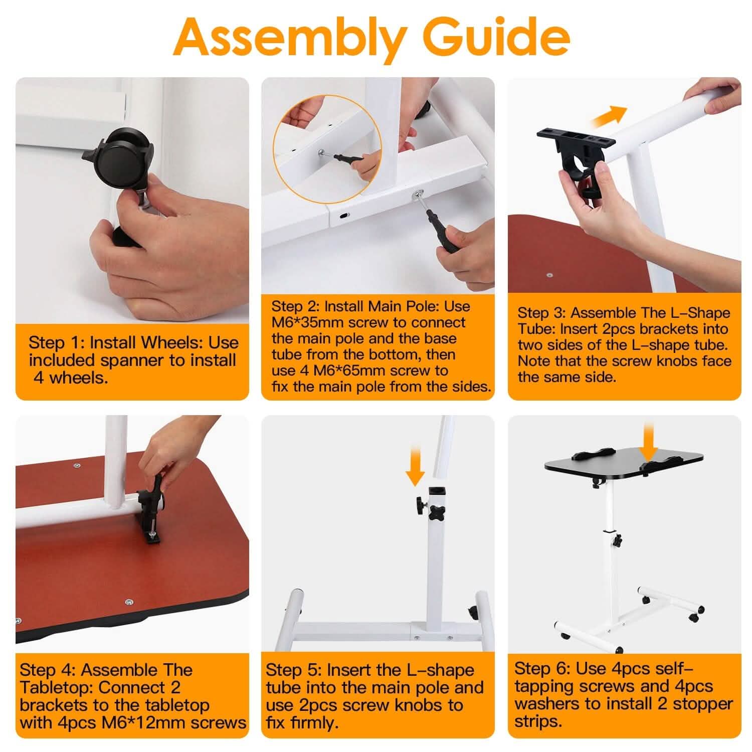 Portable Rolling Laptop Table DailySale