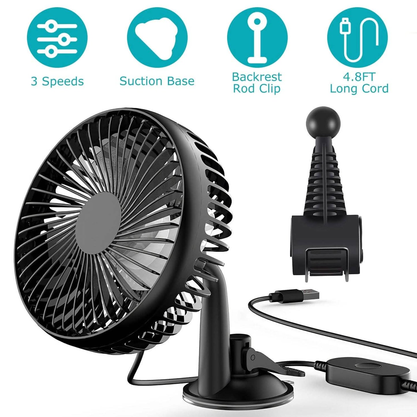 Portable Rotatable Car Cooling Fan DailySale