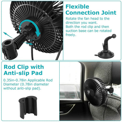 Portable Rotatable Car Cooling Fan DailySale