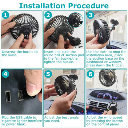 Portable Rotatable Car Cooling Fan DailySale
