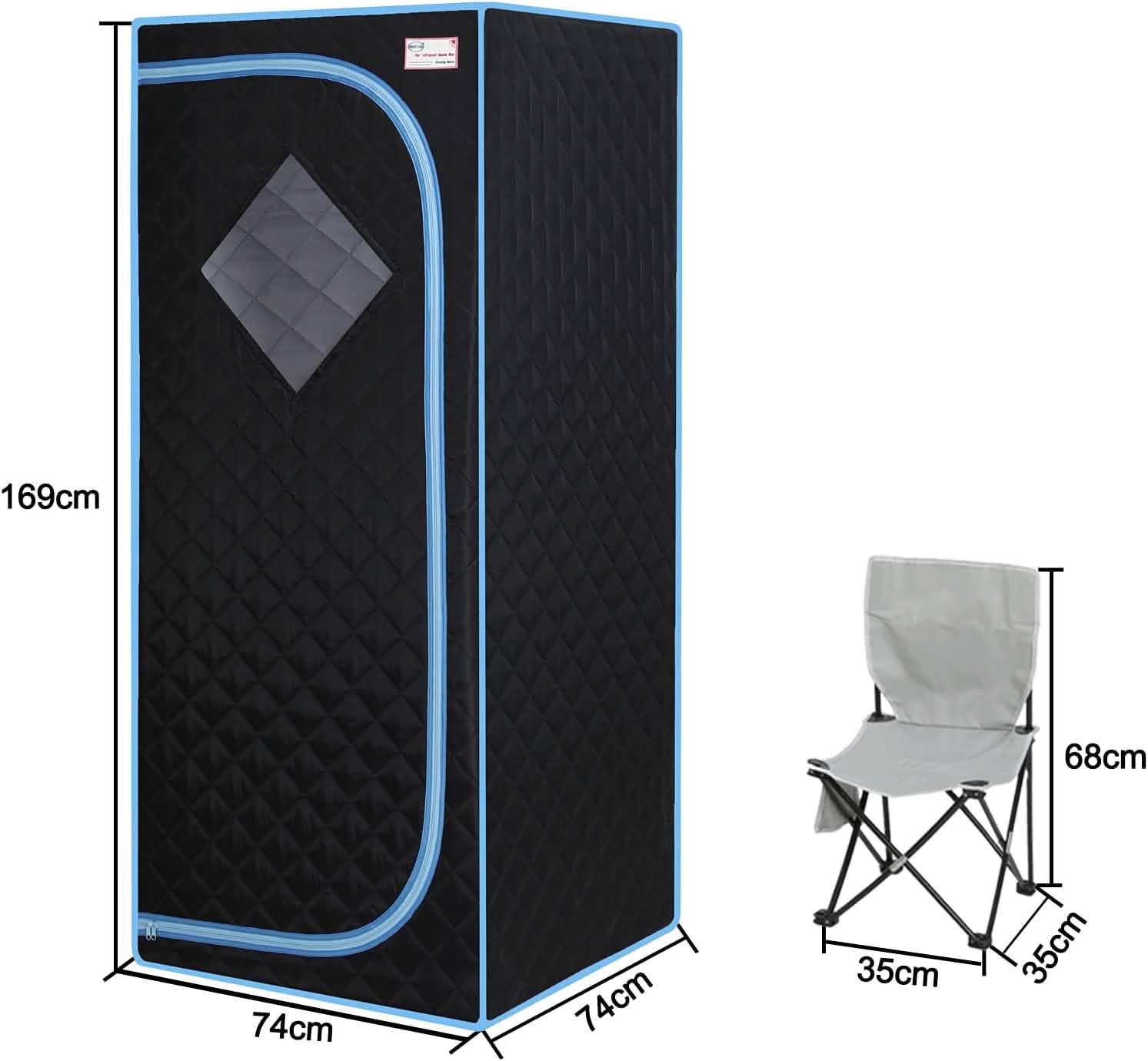 Portable Sauna Tent with Heating Foot Pad and Portable Chair DailySale