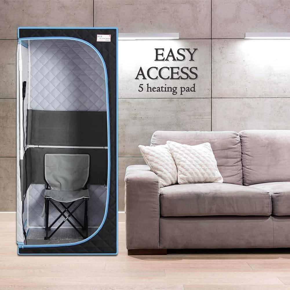 Portable Sauna Tent with Heating Foot Pad and Portable Chair DailySale