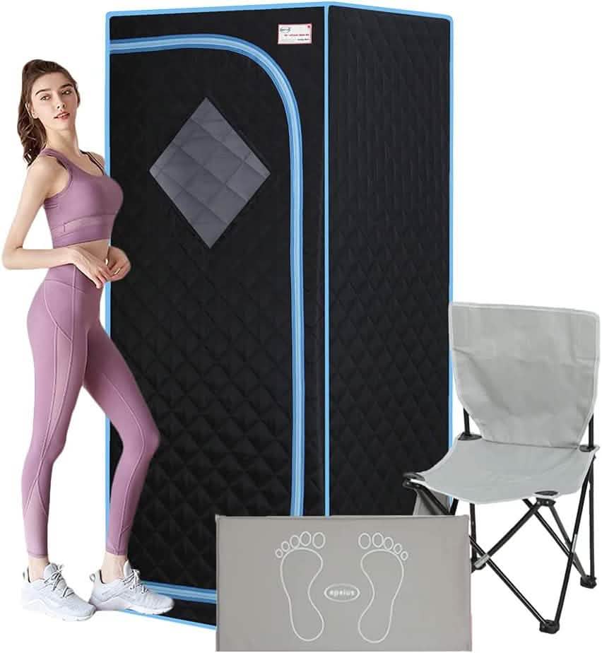 Portable Sauna Tent with Heating Foot Pad and Portable Chair DailySale