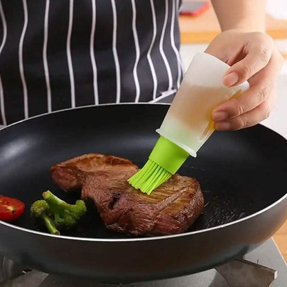 Portable Silicone Oil Bottle with Brush DailySale