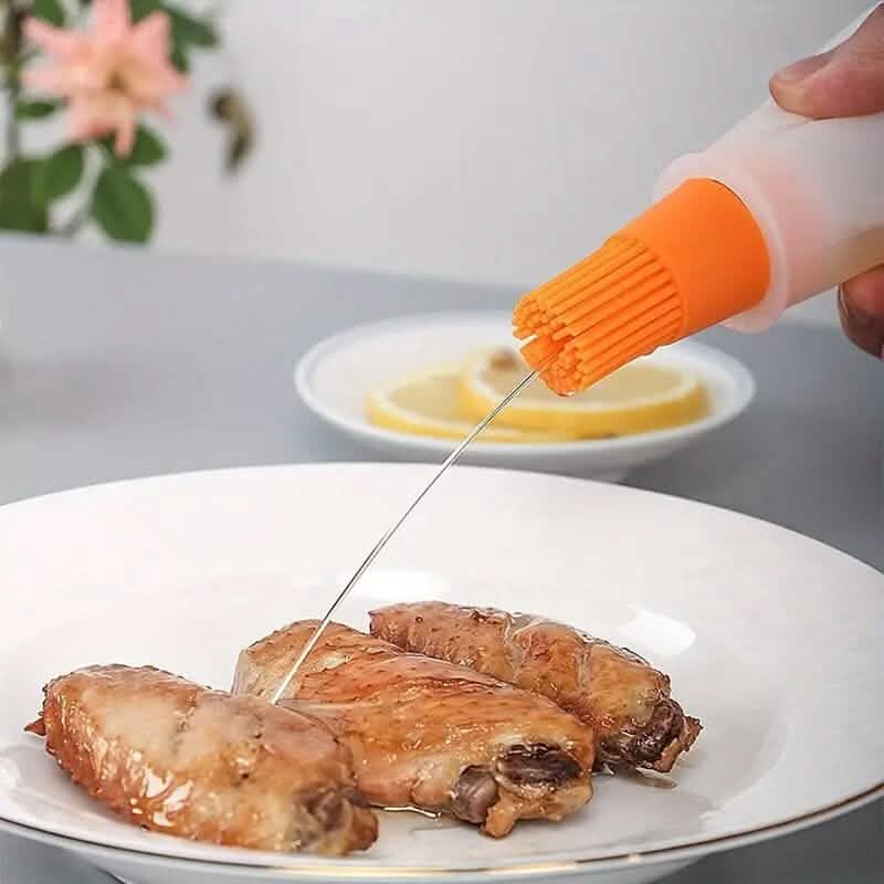 Portable Silicone Oil Bottle with Brush DailySale