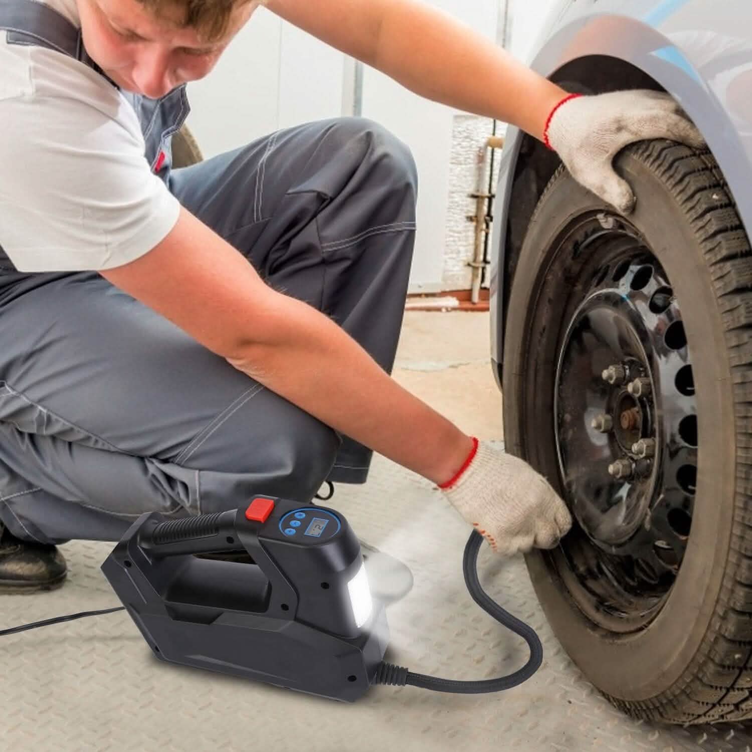 Portable Tire Inflator 120 PSI Maximum 90W Powered Tire Pump with Digital Display LED DailySale